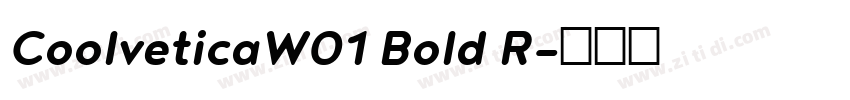 CoolveticaW01 Bold R字体转换